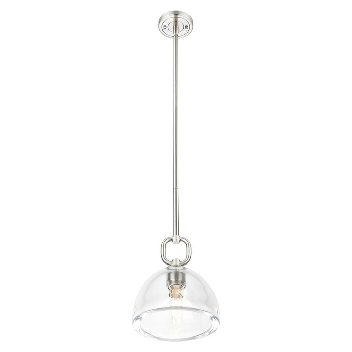 Innovations Hudson 8" Stem Mini Pendant/Dome SN/Clear