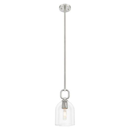 Innovations Hudson 6" Stem Mini Pendant/Bell SN/Clear Bell - 485-1S-SN-G487-6CL