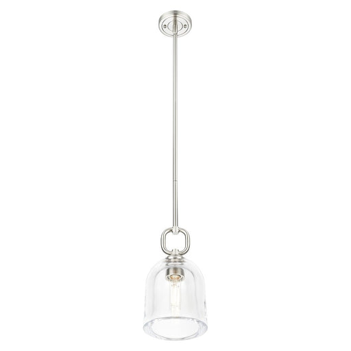 Innovations Hudson 6" Stem Mini Pendant/Bell SN/Clear Bell