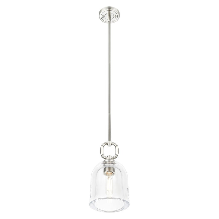 Innovations Hudson 6" Stem Mini Pendant/Bell SN/Clear Bell