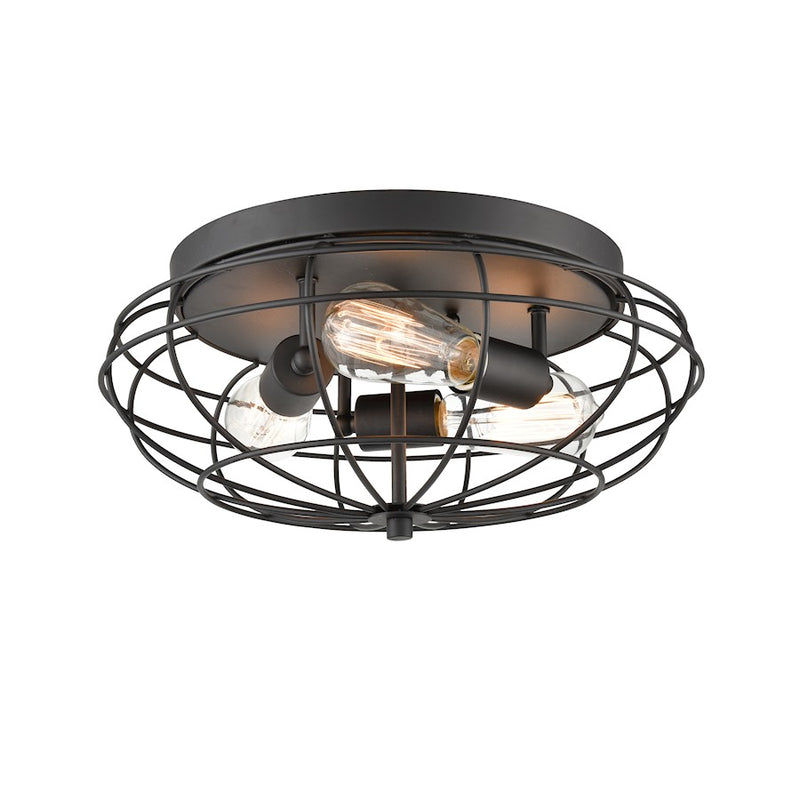 Innovations Lighting Providence 3Lt 15" Flush Mount, Black