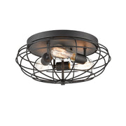 Innovations Providence 3Lt 15" Flush Mount/LED Bulb, Black