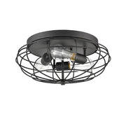 Innovations Providence 3Lt 15" Flush Mount/LED Bulb, Black