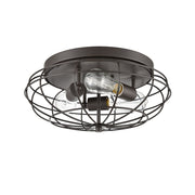 Innovations Providence 3Lt 15" Flush Mount/LED Bulb, Bronze