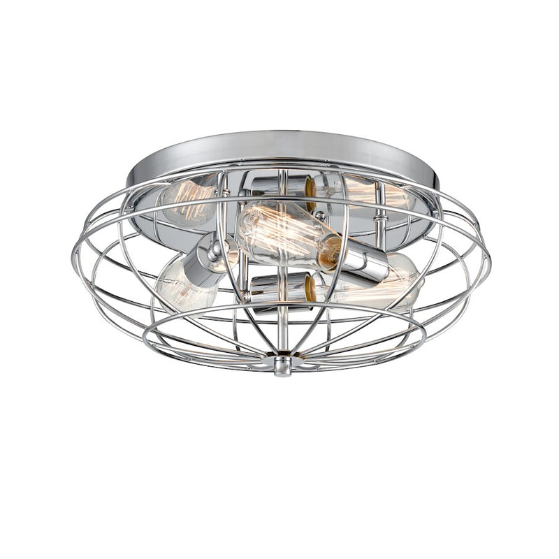 Innovations Providence 3Lt 15" Flush Mount/LED Bulb, Chrome
