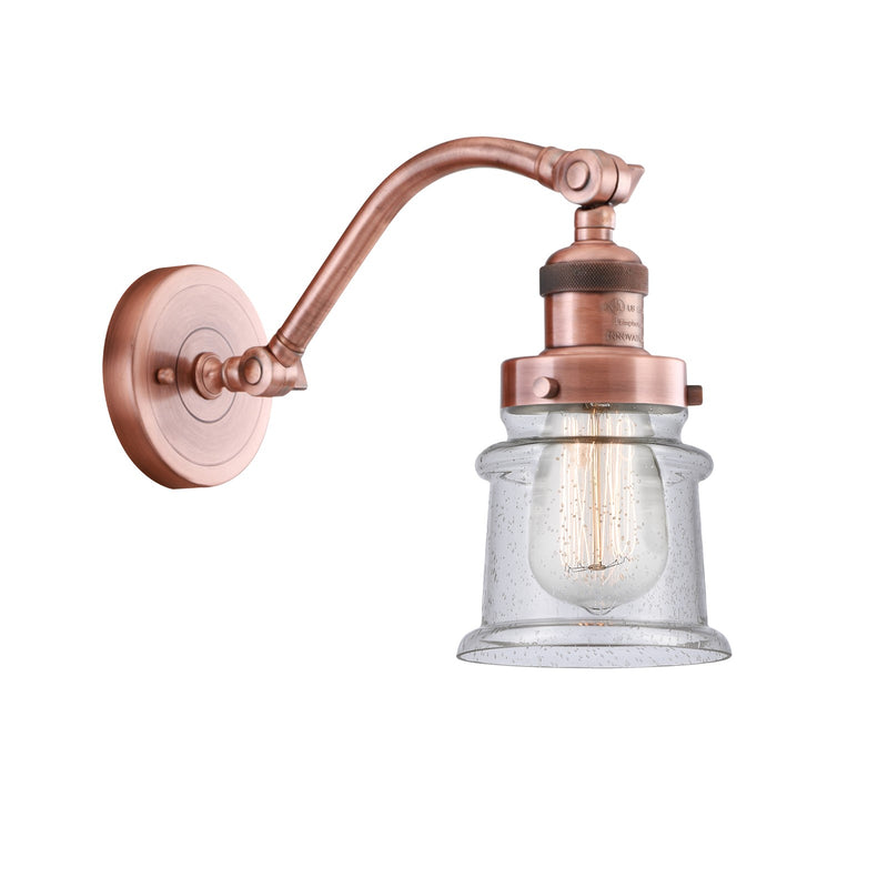 Innovations 1W 184S Small Canton 1 Light Sconce, A Copper/Seed