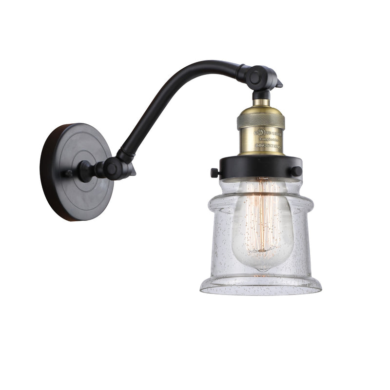 Innovations 515 1W 184S Small Canton 1-Lt Sconce, BKBR/Seed