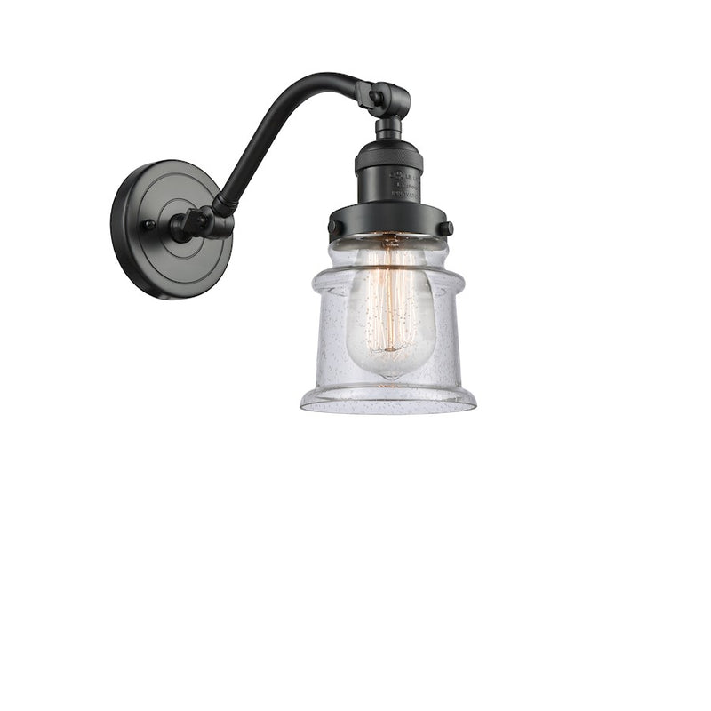 Innovations Small Canton-1W LED Sconce, Bronze/Seeded Bell