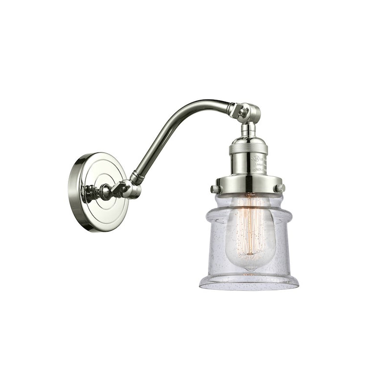Innovations 1W 184S-LED SM Canton 1-Lt Sconce, P NKL/Seed