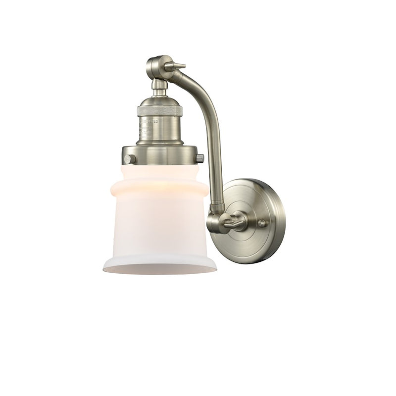 Innovations Small Canton-1W LED Sconce, Nickel/Frost Bell