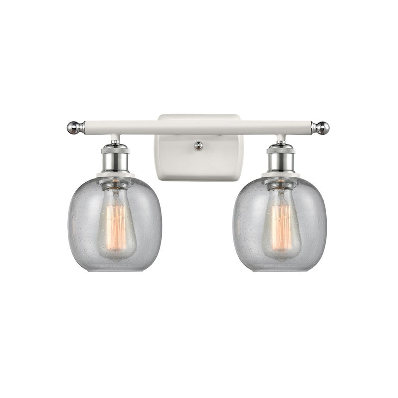 Innovations Lighting Salem 16in 2-Light Bath Vanity | Traditional Industrial Polished Chrome Steel and Cast Brass with Polished | Model 515-2W-PC-M12-LED