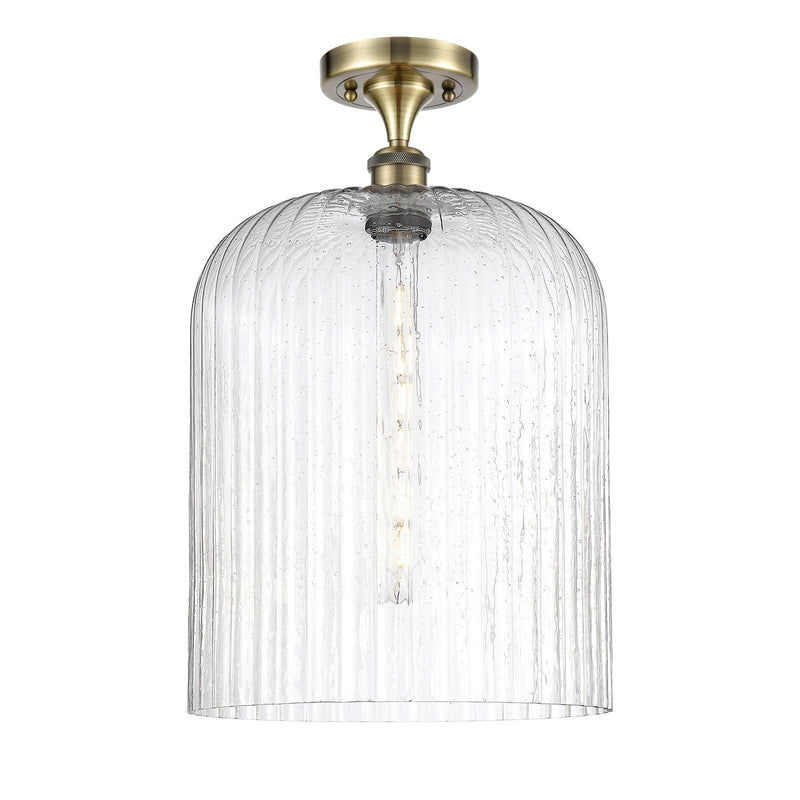 Innovations Bridal Veil 5in 1-Light Semi-Flush Mount | Art Nouveau Antique Brass and Seedy Glass | Hallway & Entryway | Model 516-1C-AB-G559-12SDY