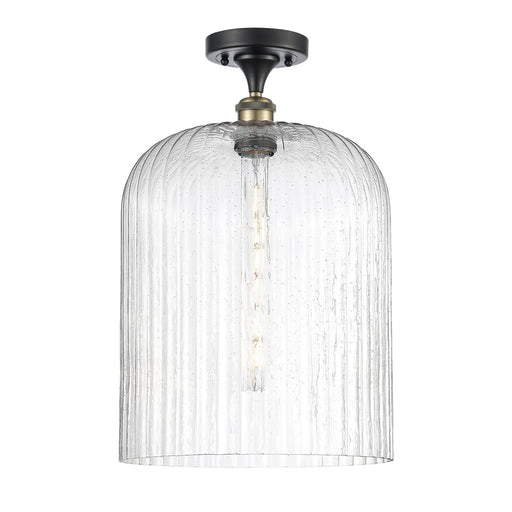 Innovations Bridal Veil 5in 1-Light Semi-Flush | Art Nouveau Black Antique Brass and Seedy Glass | Kitchen & Dining | Model 516-1C-BAB-G559-12SDY