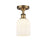 Innovations Ballston Bridal Veil 1Lt 5" Semi-Flush, BB/GW - 516-1C-BB-G559-5GWH