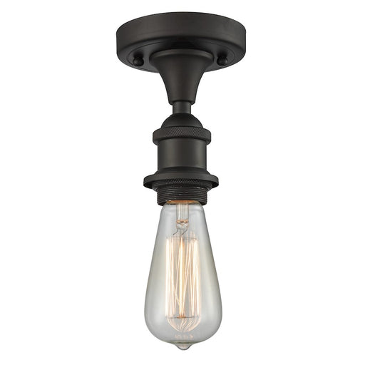 Innovations 1 Light Bare Bulb Semi-Flush Mount in Oiled Rubbed Bronze