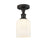 Innovations Ballston Bridal Veil 1Lt 5" Semi-Flush, BZ/GW - 516-1C-OB-G559-5GWH