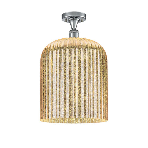 Innovations Bridal Veil 5in 1-Light Semi-Flush | Art Nouveau Polished Chrome and Mercury Glass | Hallway & Bathroom | Model 516-1C-PC-G559-12ME
