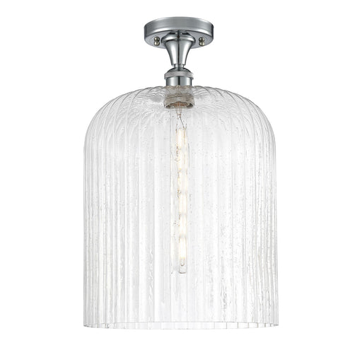Innovations Bridal Veil 5in 1-Light Semi-Flush | Art Nouveau Polished Chrome and Seedy Glass | Hallway & Bathroom | Model 516-1C-PC-G559-12SDY