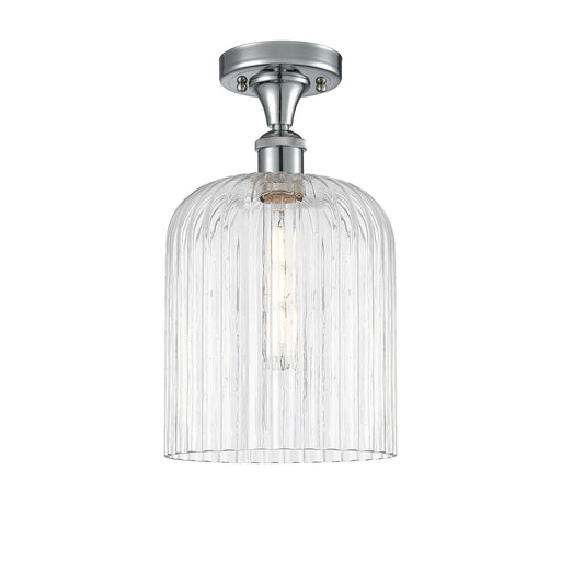 Innovations Bridal Veil 5in 1-Light Semi-Flush | Art Nouveau Polished Chrome and Clear Glass | Hallway & Foyer | Model 516-1C-PC-G559-8CL