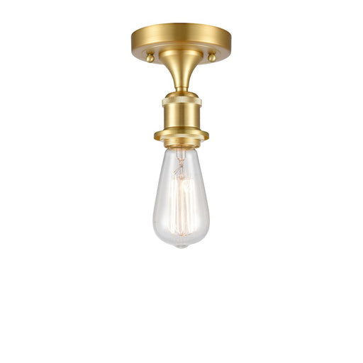 Innovations Ballston Bare Bulb 1 Light Semi-Flush Mount 1C, Gold