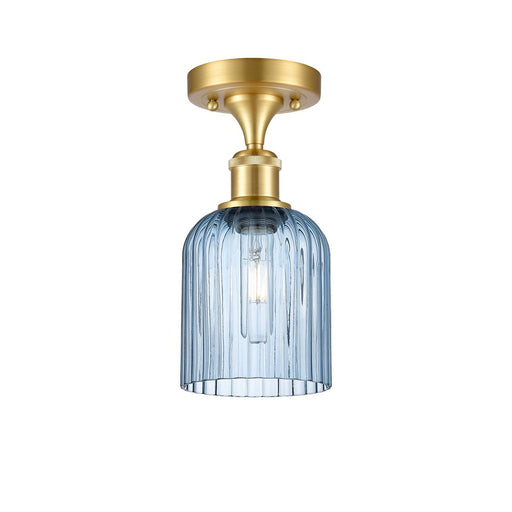 Innovations Ballston Bridal Veil 1Lt 5" Semi-Flush, GD/BL - 516-1C-SG-G559-5BL