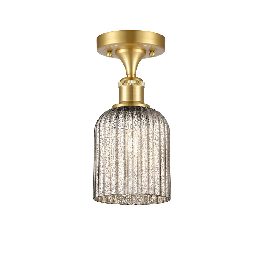 Innovations Ballston Bridal Veil 1Lt 5" Semi-Flush, GD/MC - 516-1C-SG-G559-5ME