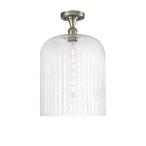 Innovations Bridal Veil 5in 1-Light Semi-Flush | Art Nouveau Brushed Satin Nickel and Seedy Glass | Hallway & Entryway | Model 516-1C-SN-G559-12SDY