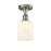 Innovations Ballston Bridal Veil 1Lt 5" Semi-Flush, SN/GW - 516-1C-SN-G559-5GWH