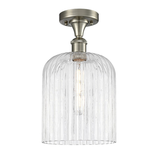 Innovations Bridal Veil 5in 1-Light Semi-Flush | Art Nouveau Brushed Satin Nickel and Clear Glass | Hallway & Entryway | Model 516-1C-SN-G559-8CL