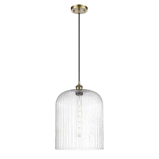 Innovations Bridal Veil 5in 1-Light Mini Pendant | Art Nouveau Antique Brass and Seedy Glass | Kitchen Island & Dining | Model 516-1P-AB-G559-12SDY