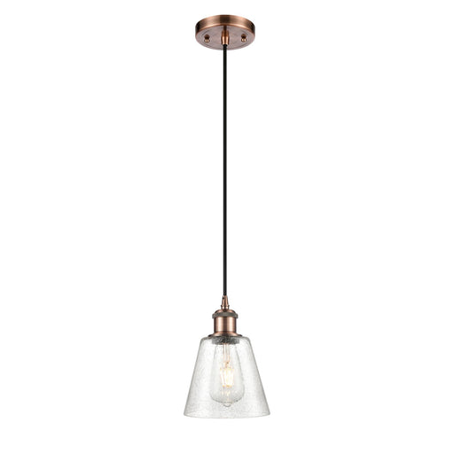 Innovations Caton 6in 1-Light Mini Pendant | Industrial Antique Copper and Frosted Glass | Kitchen Island & Dining Room | Model 516-1P-AC-G454