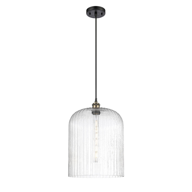 Innovations Bridal Veil 5in 1-Light Mini Pendant | Art Nouveau Black Antique Brass and Seedy Glass | Kitchen Island | Model 516-1P-BAB-G559-12SDY
