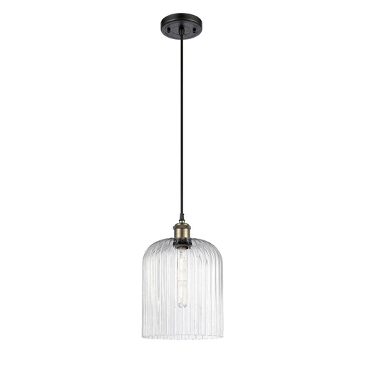 Innovations Bridal Veil 5in 1-Light Mini Pendant | Art Nouveau Black Antique Brass and Seedy Glass | Kitchen Island | Model 516-1P-BAB-G559-8SDY