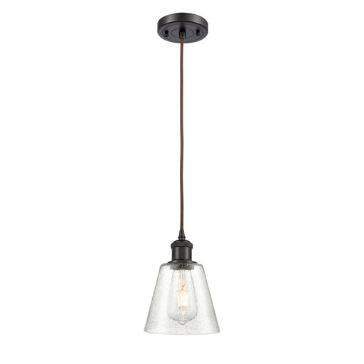 Innovations Caton 6in 1-Light Mini Pendant | Industrial Oil Rubbed Bronze and Frosted Glass | Kitchen Island & Dining Room | Model 516-1P-OB-G454