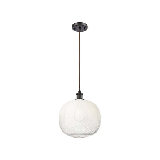 Innovations Brookhaven Sphere 10in 1-Light Mini Pendant | Industrial Oil Rubbed Bronze and Opal Glass | Kitchen Island | Model 516-1P-OB-G481-10OP