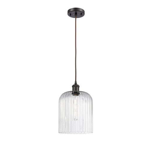 Innovations Bridal Veil 5in 1-Light Mini Pendant | Vintage Oil Rubbed Bronze and Seedy Glass | Kitchen Island & Dining | Model 516-1P-OB-G559-8SDY