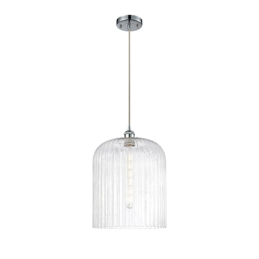Innovations Bridal Veil 5in 1-Light Mini Pendant | Art Nouveau Polished Chrome and Clear Glass | Kitchen Island & Dining | Model 516-1P-PC-G559-12CL