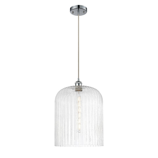 Innovations Bridal Veil 5in 1-Light Mini Pendant | Art Nouveau Polished Chrome and Seedy Glass | Kitchen Island & Dining | Model 516-1P-PC-G559-12SDY