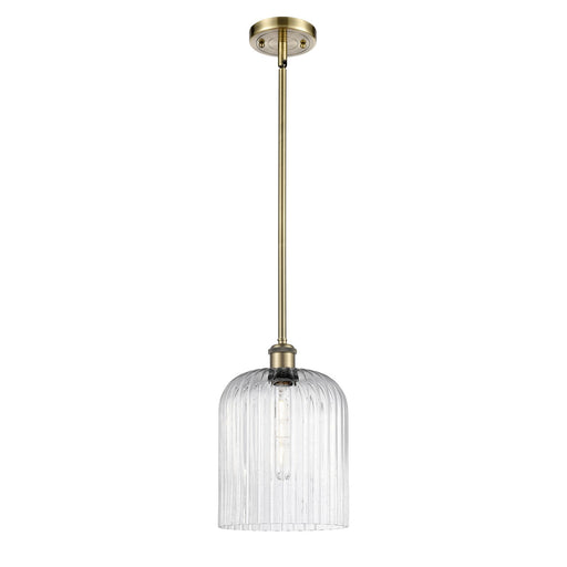 Innovations Bridal Veil 5in 1-Light Mini Pendant | Art Nouveau Antique Brass and Seedy Glass | Kitchen Island & Dining | Model 516-1S-AB-G559-8SDY