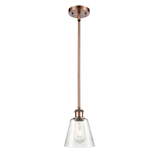 Innovations Caton 6in 1-Light Mini Pendant | Industrial Antique Copper and Frosted Glass | Kitchen Island & Dining Room | Model 516-1S-AC-G454