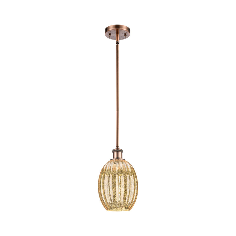 Innovations Preston Bulb 6in 1-Light Mini Pendant | Industrial Antique Copper and Mercury Glass | Kitchen Island & Dining | Model 516-1S-AC-G459-6ME
