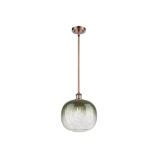 Innovations Brookhaven Sphere 10.5in 1-Light Mini Pendant | Industrial Antique Copper and Slate Glass | Kitchen Island | Model 516-1S-AC-G481-10SL
