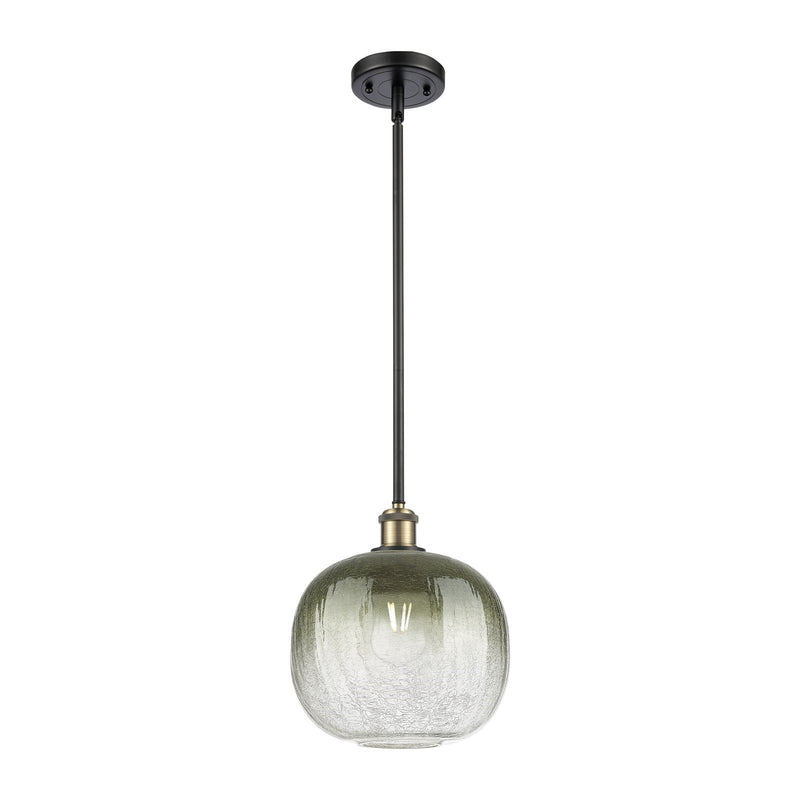 Innovations Brookhaven Sphere 10.5in 1-Light Mini Pendant | Industrial Black Antique Brass and Slate Glass | Kitchen | Model 516-1S-BAB-G481-10SL