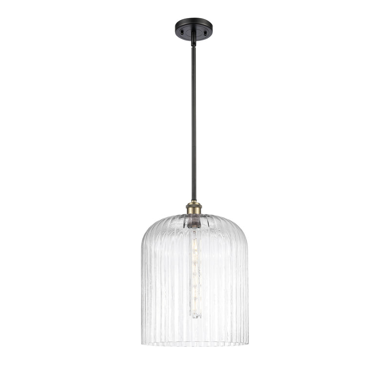 Innovations Bridal Veil 5in 1-Light Mini Pendant | Art Nouveau Black Antique Brass and Clear Glass | Kitchen Island | Model 516-1S-BAB-G559-12CL