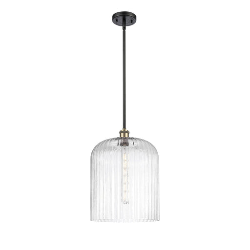 Innovations Bridal Veil 5in 1-Light Mini Pendant | Art Nouveau Black Antique Brass and Clear Glass | Kitchen Island | Model 516-1S-BAB-G559-12CL