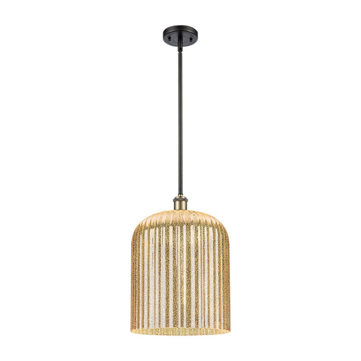 Innovations Bridal Veil 5in 1-Light Mini Pendant | Art Nouveau Black Antique Brass and Mercury Glass | Kitchen Island | Model 516-1S-BAB-G559-12ME