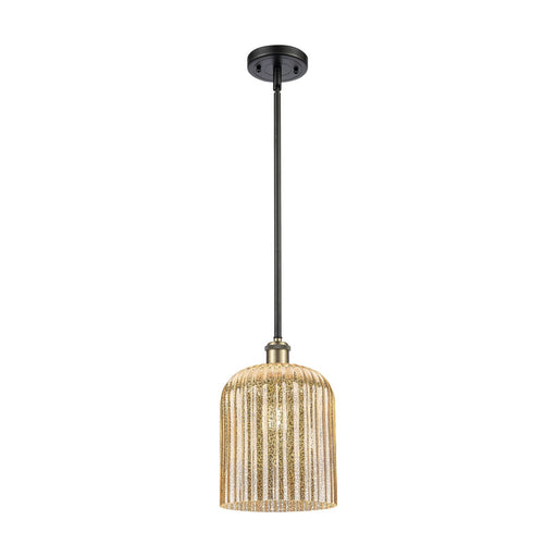 Innovations Bridal Veil 5in 1-Light Mini Pendant | Art Nouveau Black Antique Brass and Mercury Glass | Kitchen Island | Model 516-1S-BAB-G559-8ME