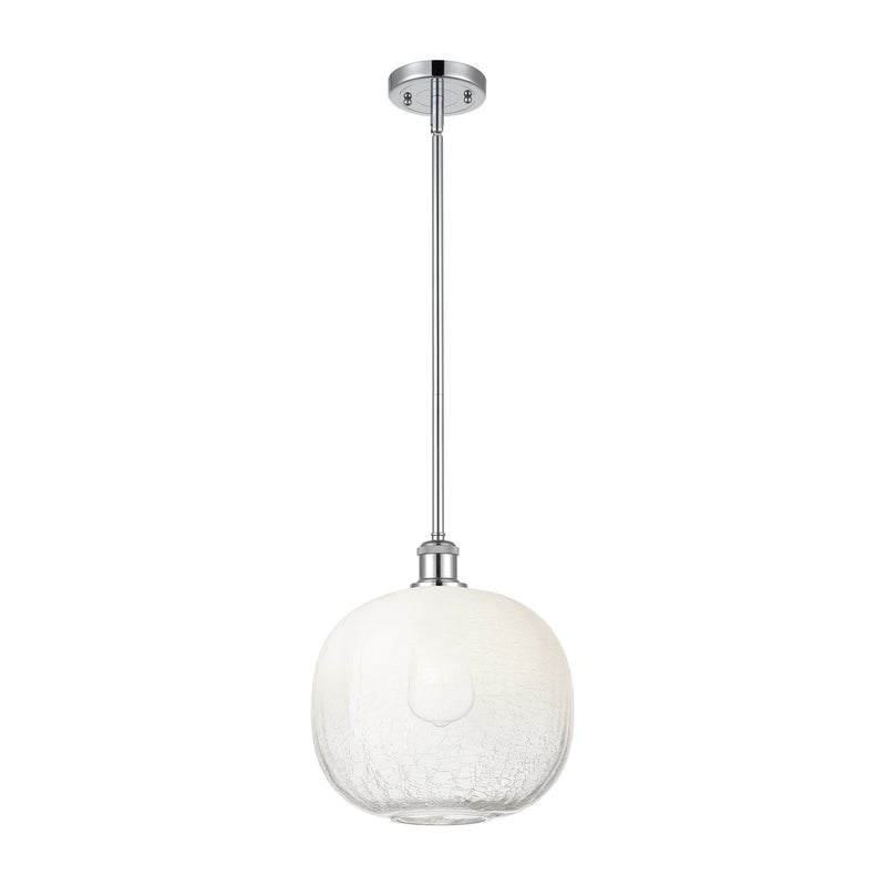 Innovations Brookhaven Sphere 10in 1-Light Mini Pendant | Industrial Polished Chrome and Opal Glass | Kitchen Island | Model 516-1S-PC-G481-10OP