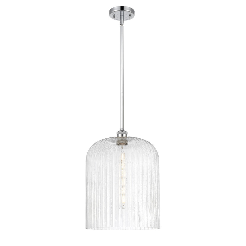 Innovations Bridal Veil 5in 1-Light Mini Pendant | Art Nouveau Polished Chrome and Seedy Glass | Kitchen Island & Dining | Model 516-1S-PC-G559-12SDY