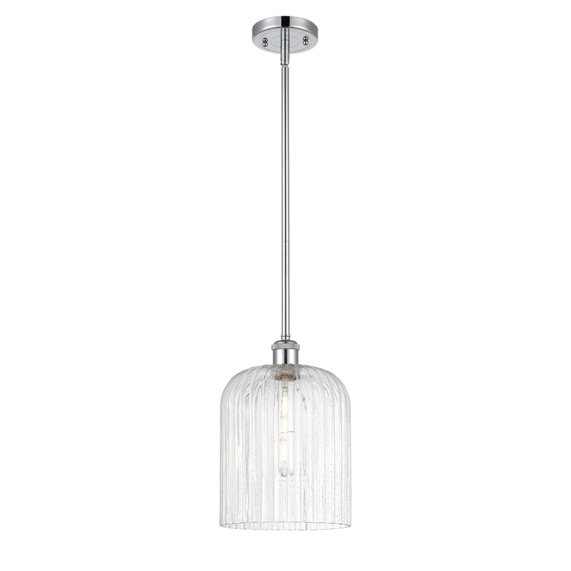 Innovations Bridal Veil 5in 1-Light Mini Pendant | Art Nouveau Polished Chrome and Seedy Glass | Kitchen Island & Dining | Model 516-1S-PC-G559-8SDY